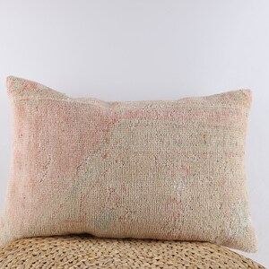 Handwoven Turkish Kilim Pillow, 16x24 Pillow Cover, Decorative Pillow, Sofa Throw Pillow, Boho Decor, Ethnic Kilim Pillow, Carpet Pillow