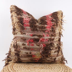 Vintage Kilim Pillow, 24x24 Turkish Kilim Pillow, Decorative Throw Pillow, Anatolian Boho Pillow, Turkey Pillow, Kilim Cushion Cover