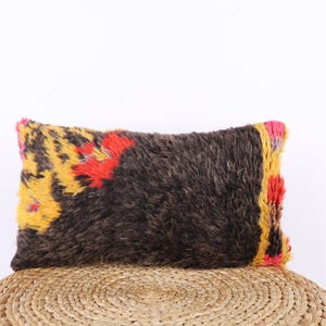 Kilim Lumbar, 12x20 Turkish Kilim Pillow, Handwoven Anatolian Pillow, Bohemian Kilim Pillow, Turkey Pillow, Home Decor, Cushion Cover