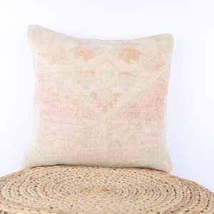 18x18 Kilim Pillow, Vintage Kilim Pillow, Turkish Kilim Pillow, Throw Pillow, Sofa Accent Pillow, Home Decor, Turkey Pillow, Cushion Cover