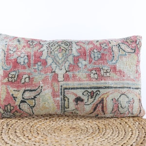 Handmade Pillow Cover, Turkish Kilim Pillow, 12x20 Kilim Pillow, Home Decor, Decorative Pillow, Textured Pillow, Throw Pillow, Cushion Cover