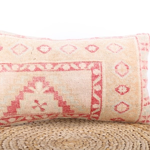 Kilim Lumbar, 12x20 Turkish Kilim Pillow, Handwoven Anatolian Pillow, Bohemian Kilim Pillow, Turkey Pillow, Home Decor, Cushion Cover