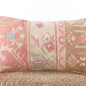 Handmade Pillow Cover, Turkish Kilim Pillow, 12x20 Kilim Pillow, Home Decor, Decorative Pillow, Textured Pillow, Throw Pillow, Cushion Cover