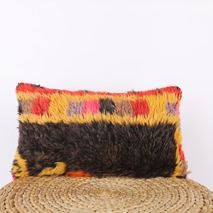 Handmade Pillow Cover, Turkish Kilim Pillow, 12x20 Kilim Pillow, Home Decor, Decorative Pillow, Textured Pillow, Throw Pillow, Cushion Cover