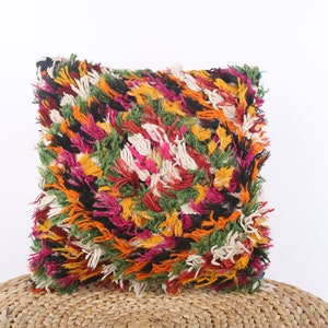 Decoratief sierkussen, Turks kelimkussen, 14 x 14 kussensloop, etnische kelimkussen, woondecoratie, kussenhoes, woondecoratie, kussen Turkije