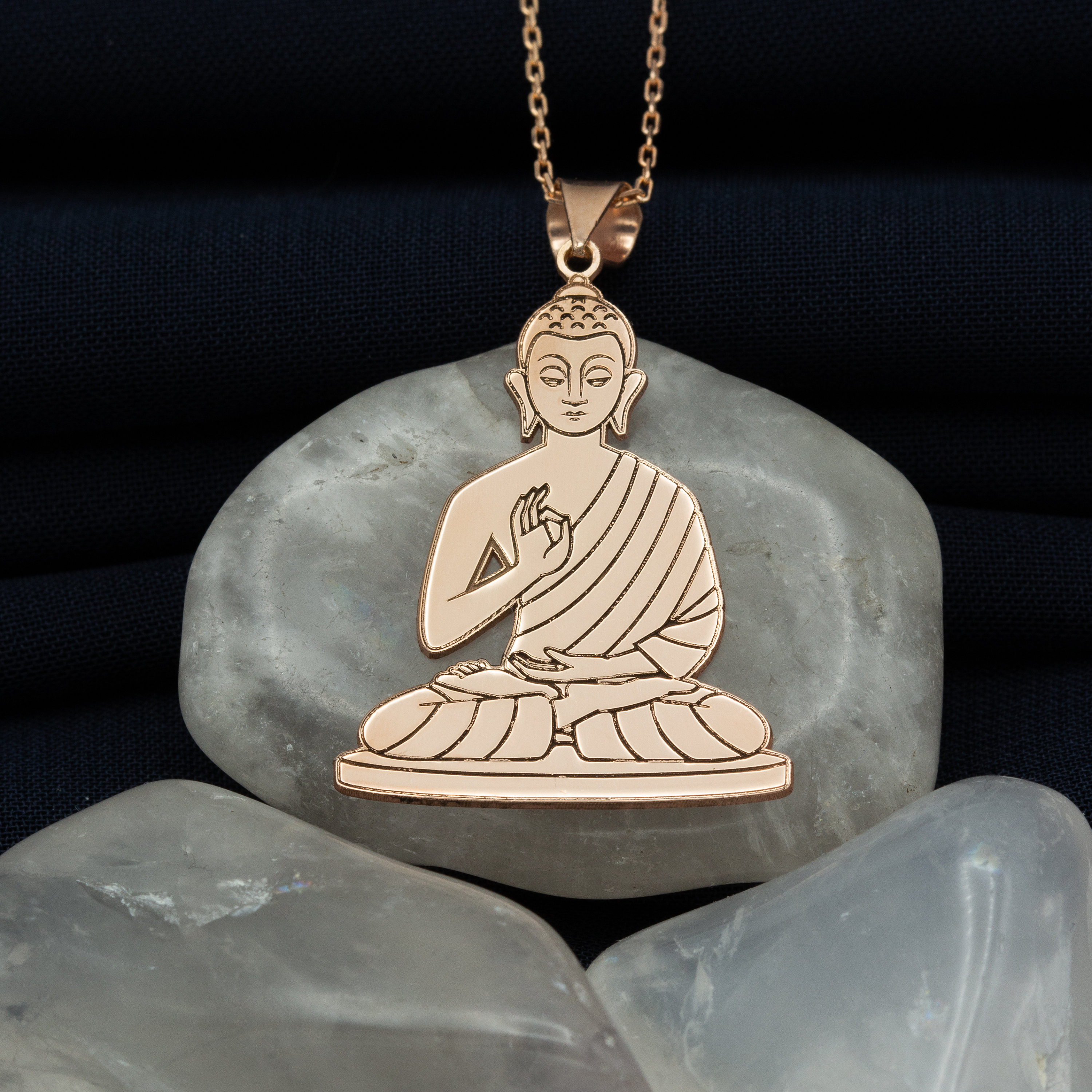 Handmade Buddha Necklace Gold Buda Necklace Personalized Etsy