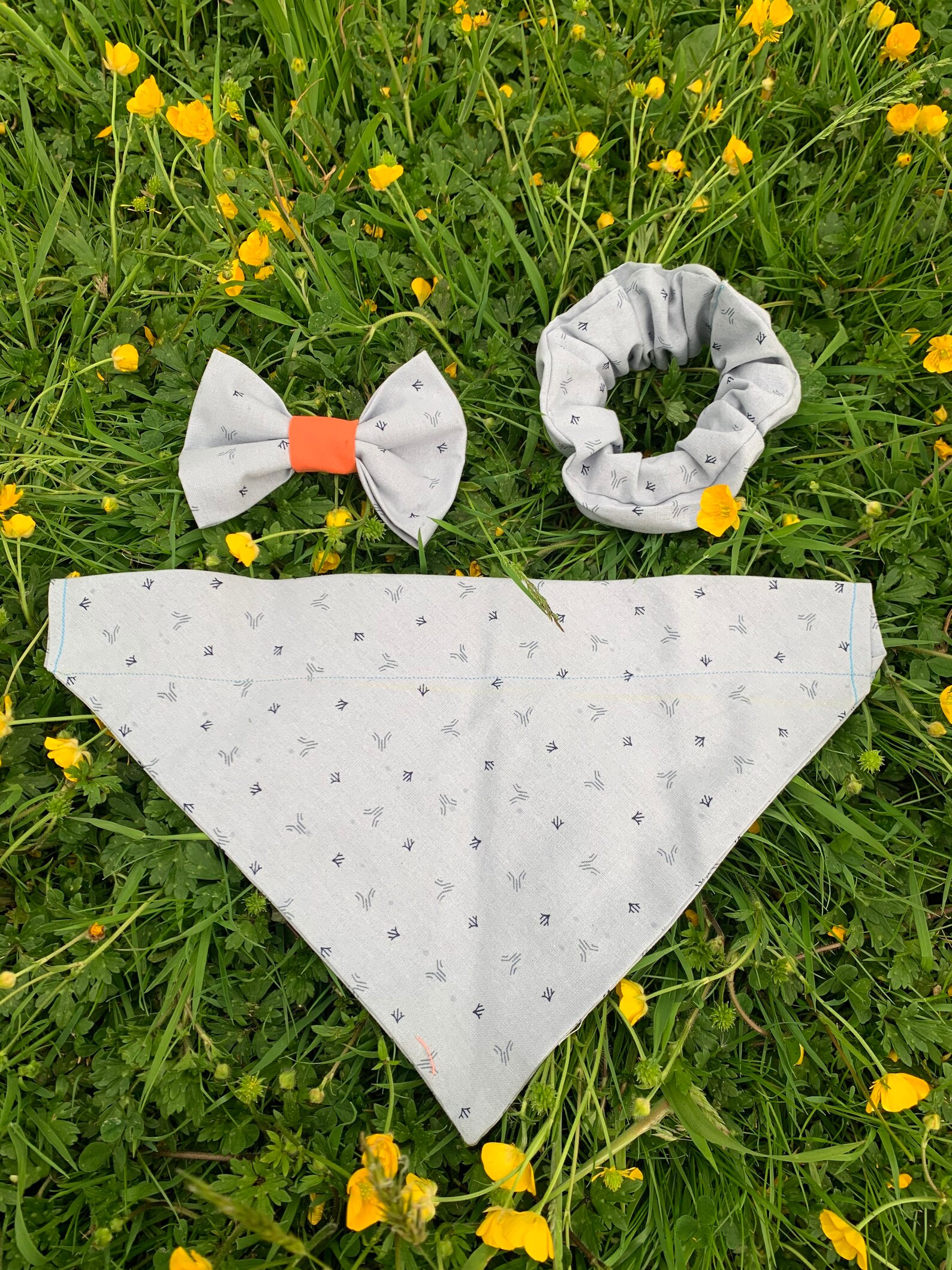 Dog bandana/ dog bandana & scrunchie matching set Etsy