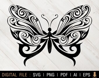 Download Butterfly Tattoo Svg Etsy