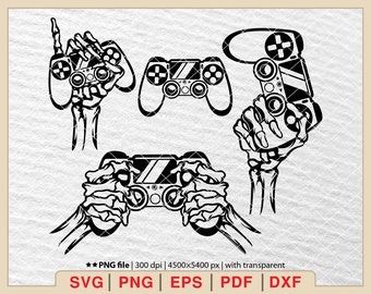 Gamer Skeleton Svg, Gaming Svg, Playstation Svg, Skeleton Hand Gamer Svg, Controller Svg, Video Game Svg, Hand Svg, Skeleton Svg [EP-393]