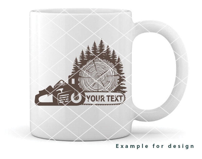 Chainsaw Lumberjack Scene Svg Saw Blade Name Frame Svg Etsy