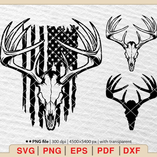 Deer Flag Svg, Deer Hunt Flag Svg, Hunting Flag Svg, Nature deer Svg, Deer and USA Flag Svg, Deer face Svg, Deer Head Svg [EP-125]