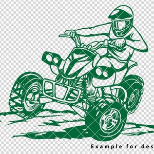ATV Riding Svg, Atv Quad Bike Svg, 4 Wheeler Man Svg, Quad Bike Svg, 4-Wheeler Svg, Four wheeler Svg, ATV Svg,Atv Silhouette [EP-58] image 2