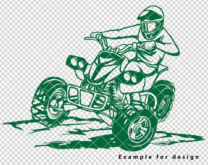 ATV Riding Svg, Atv Quad Bike Svg, 4 Wheeler Man Svg, Quad Bike Svg, 4-Wheeler Svg, Four wheeler Svg, ATV Svg,Atv Silhouette [EP-58] image 2