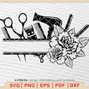 Hair Stylist Svg, Hairdresser svg, Hair Stylist Monogram Svg, Hairdresser MonogramSvg, Salon Monogram Svg, Salon Svg,Blow Dryer Svg [EP-241]