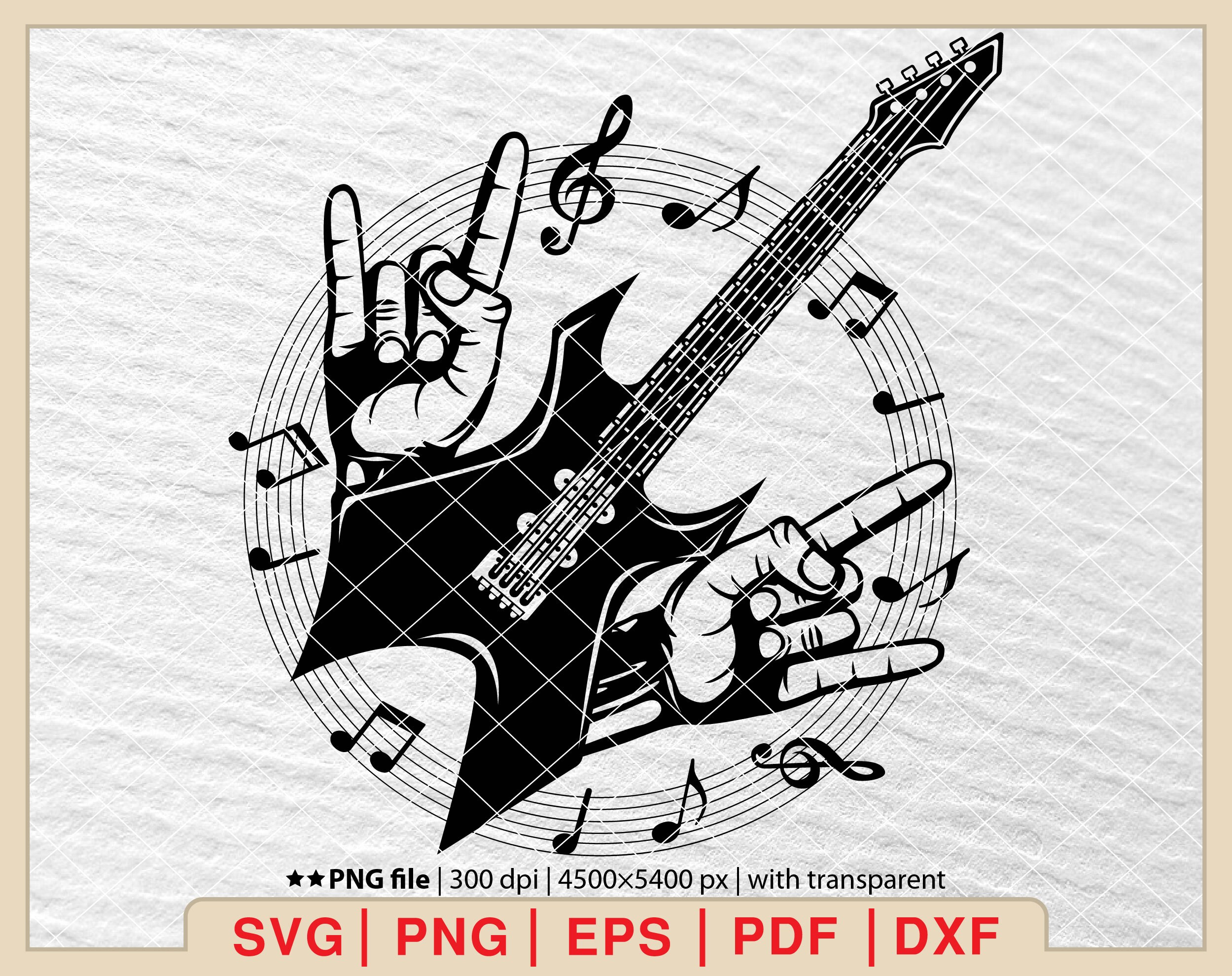 Rock N Roll SVG Bundle Rock Music Svg Png Dxf Eps Pdf 