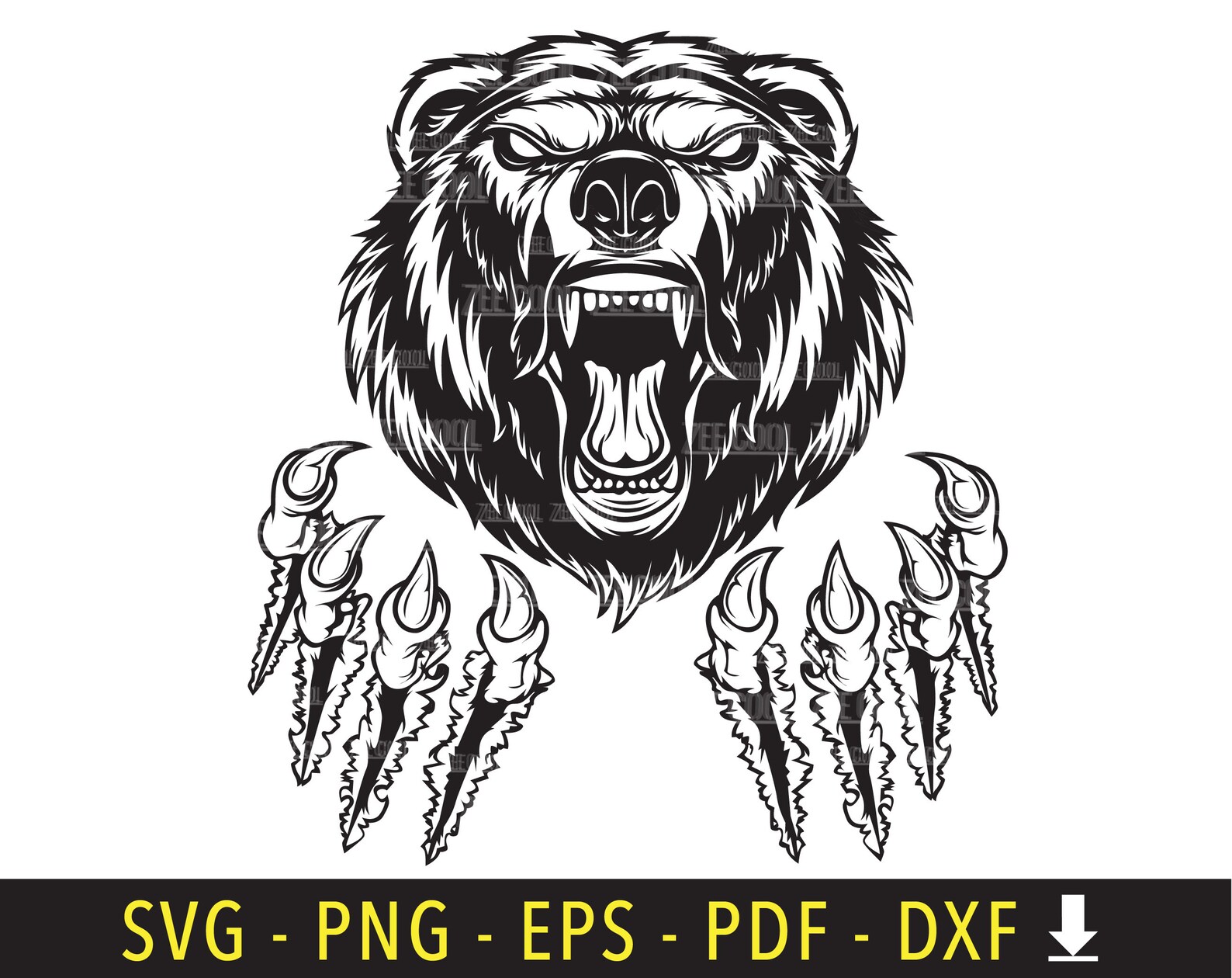 Bear claws scratch svgBear svgAnimal svgAngry bear Etsy