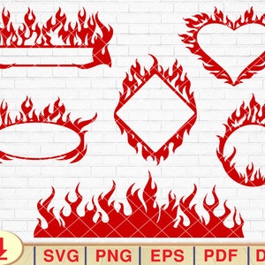 Fire Flames SVG Bundle: Burning Designs (digital Download) - Etsy