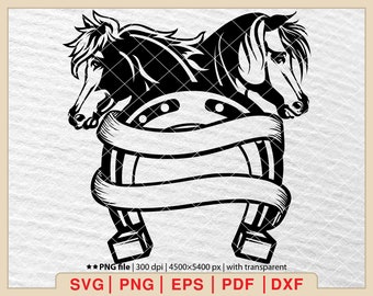 Horse & Horseshoe Monogram SVG Bundle (Digital Download)