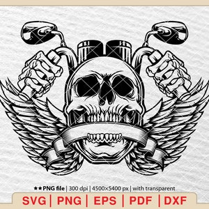 Motorcycle Rider Svg, Motorcycle svg, Motorcycle skull svg, Chopper svg, Motorcycle Skeleton svg, Biking Svg [EP-178]