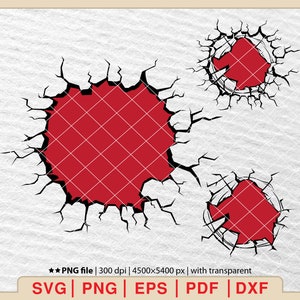 Hole Crack Svg, Crack Svg, Wall Crack Svg, Explosion Svg, Big Hole ...