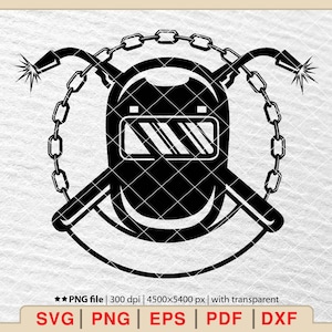 Welder Helmet SVG: Repair Tools Clipart (Digital Files)