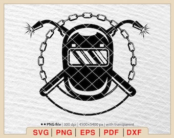Casco da saldatore SVG: Clipart di strumenti di riparazione (file digitali)