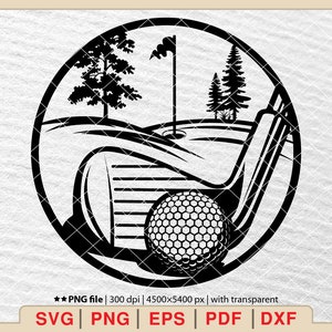 Golf SVG, Golf SVG, Golfeur SVG, Conception de golf, Golfeur masculin SVG, Silhouette de golf, Golf drôle SVG, Fichier pour cricut SVG, Dxf, Eps, Pdf, Png [EP-51]