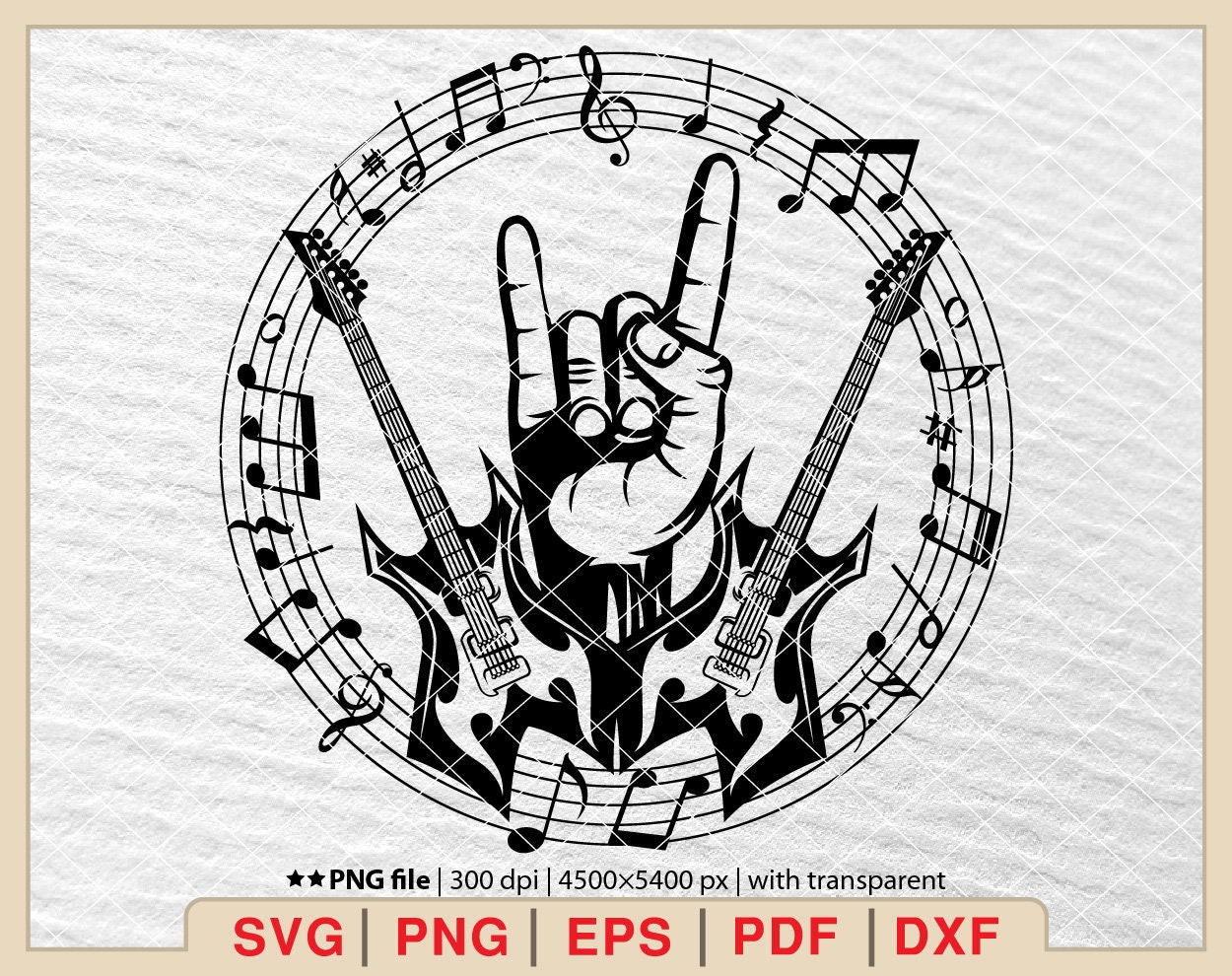 Rock N Roll SVG Bundle Rock Music Svg Png Dxf Eps Pdf 