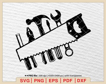 Strumenti di costruzione SVG: Clipart di costruttori, carpentieri, riparatori (file digitali)