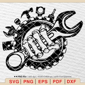 Repair Tools Svg, Motorcycle wheel Svg, Wheel Svg, Wheel clipart, Winged wheel svg, Motorcycle Skull Svg, Motorcycle Svg, Tools Svg [EP-74]