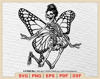 Skeleton butterfly svg,Skull butterfly svg,Halloween svg,Butterfly svg,Skull svg,Files for cricut,Svg,Png,Eps,Pdf,Dxf [EP-45]