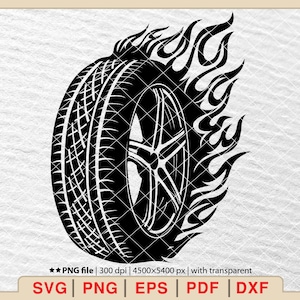 Race Wheel Flames Svg, Wheel Svg, Wheel Fire Flame Svg, Fire Flames Svg, Tire Svg, Sport Wheel Svg, Burning Wheel Svg,Wheel Logo Svg[EP-134]