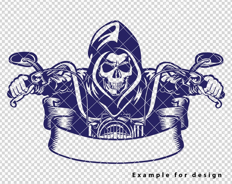 Motorcycle Rider Skull SVG: Chopper Biker Design (digital Files) - Etsy