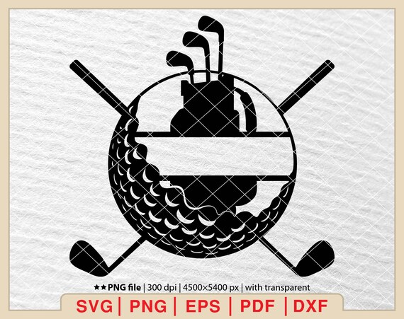 Golf Silhouette SVG Bundle: Golfer Monogram, Golf Club PNG (Digital Download)