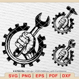 Repair Tools SVG: Wrench, Handyman, Mechanic Logo (Digital Files)