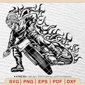 Skeleton Riding Motorcycle Svg, Motorcycle Skull Svg, Motorcycle Rider Svg, Motorcycle svg, Chopper svg, Motorcycle Skeleton svg [EP-373]