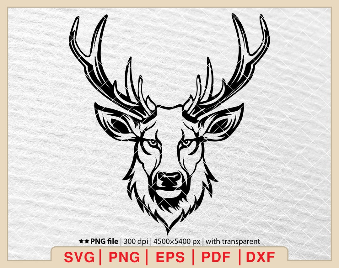 Deer Head SVG, Deer Svg, Deer Hunting Svg, Animals Svg, Buck Head Svg