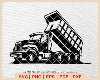 Dump Truck SVG: Trucker Cut Files for Cricut (Digital Download)