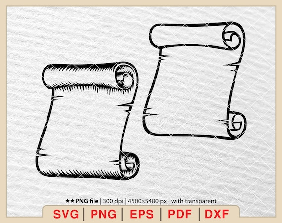 Scroll Paper Svg, Blank Treasure Map Png, Old Scroll Clipart, Papyrus Paper  Dxf, Ancient Scroll Letter Eps, Parchment Paper Cricut 
