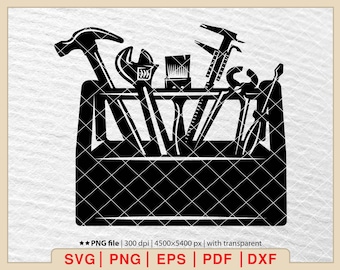 Toolbox SVG Clipart: Reparatur- & Konstruktionswerkzeuge (Digitale Dateien)