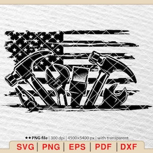 US Flag Carpenter Logo Svg, Carpentry Tools Svg, Workshop Svg, Builder Svg, Repair Tools Svg File for Cricut [EP-203]