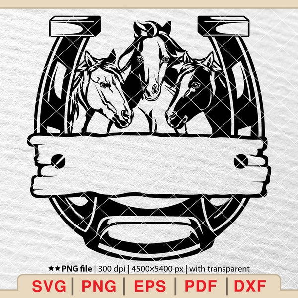 Fer à cheval SVG, cheval SVG, monogramme de cheval SVG, cheval SVG Bundle, tête de cheval SVG, chevaux SVG, beau cheval SVG [EP-217]