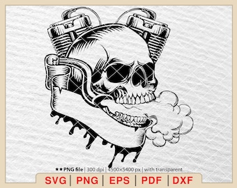Motorcycle svg,motorbike svg,motor bike svg,motorcycle cricut file,Biker Skull Svg File,Files for cricut Svg,Png,Svg,Pdf,Dxf [EP-110]
