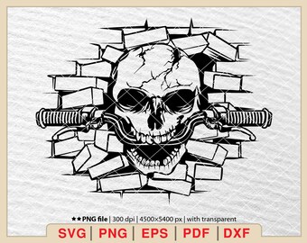 Motorcycle Skull SVG, Chopper Skeleton, Cricut Files (Digital Download)