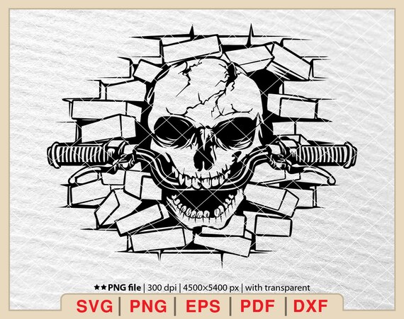 Motorcycle Skull SVG, Chopper Skeleton, Cricut Files (Digital Download)