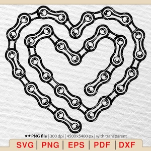 Fahrrad Kette Herz, Liebe Fahrrad SVG, Kettenglied Herz Zyklus, Kette Zahnräder, Kette, Herz, Herz, Herz, Liebe Radfahren, Herz