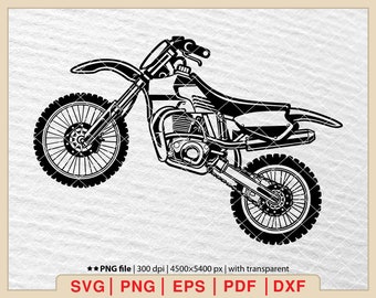 Motocross Rider SVG: Dirt Bike Clipart (Digital Files)