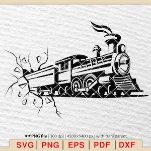 Tren svg,Tren vintage svg,Retro svg,Clipart de tren,tren vintage,Tren de vapor svg,Archivos para cricut Svg,Png,Eps,Pdf,Dxf [EP-98]