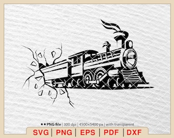Train svg,Vintage train svg,Retro svg,Train clipart,vintage train,Steam train svg,Files for cricut Svg,Png,Eps,Pdf,Dxf  [EP-98]