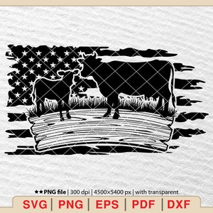 USA Cow Farm Svg, Farmer Svg, Farm Animal Svg, US Cow Svg, Family Farm Svg, Cow Svg, Cow Farm Svg, Flag Farmer Svg, Baby Cow Svg [EP-351]